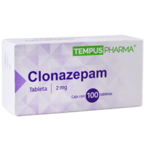 Clonazepam 2mg con 100 tabletas