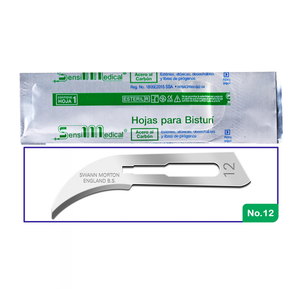 HOJA PARA BISTURI SENSIMEDICAL 12 Pieza - 1 Pieza 1 HOJA PARA BISTURI SENSIMEDICAL 12 Pieza - 1 Pieza