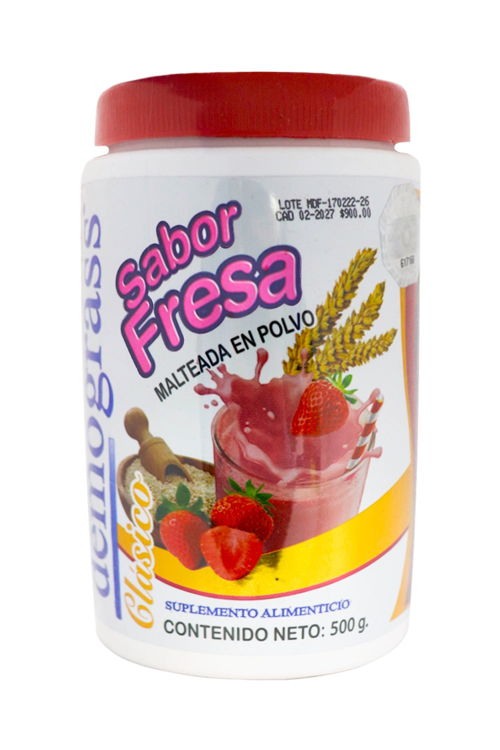 DEMOGRASS SHAKE NUTRICIONAL FRESA Polvo - 500 g 1 DEMOGRASS SHAKE NUTRICIONAL FRESA Polvo - 500 g