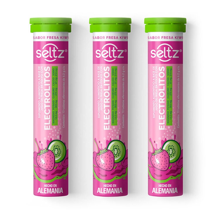 SELTZ ELECTROLITOS TUBO FRESA KIWI Tabletas Efervescentes - c/13
