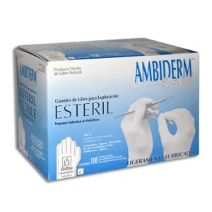 GUANTE AMBIDERM ESTERIL MEDIANO Caja - c/100