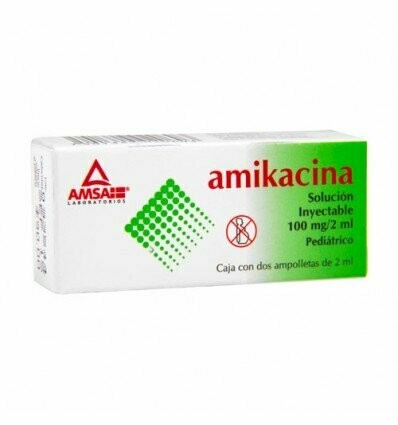 AMIKACINA 100MG AMSA Solucion Inyectable - c/1
