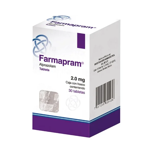 20240612_1027414 Farmapram Alprazolam  Caja con frasco con 30  tabletas con triple ranura de 2.0 mg