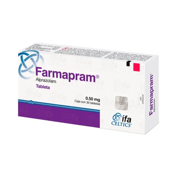 20240612_1708 Farmapram Alprazolam  Caja con 30 tabletas ranuradas de 0.50 mg