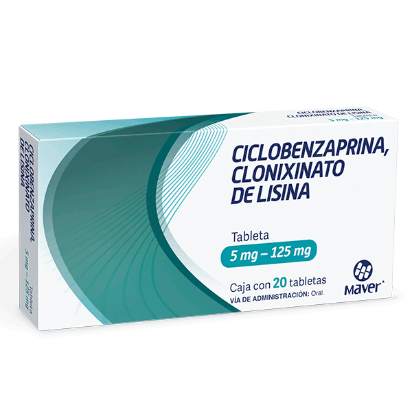 CICLOBENZAPRINA , CLONIXINATO DE LISINA Tabletas - c/20