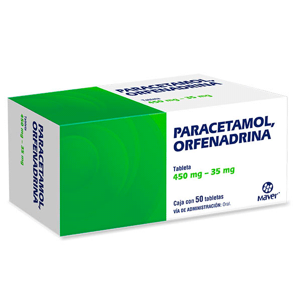 PARACETAMOL , ORFENADRINA Tabletas - c/50