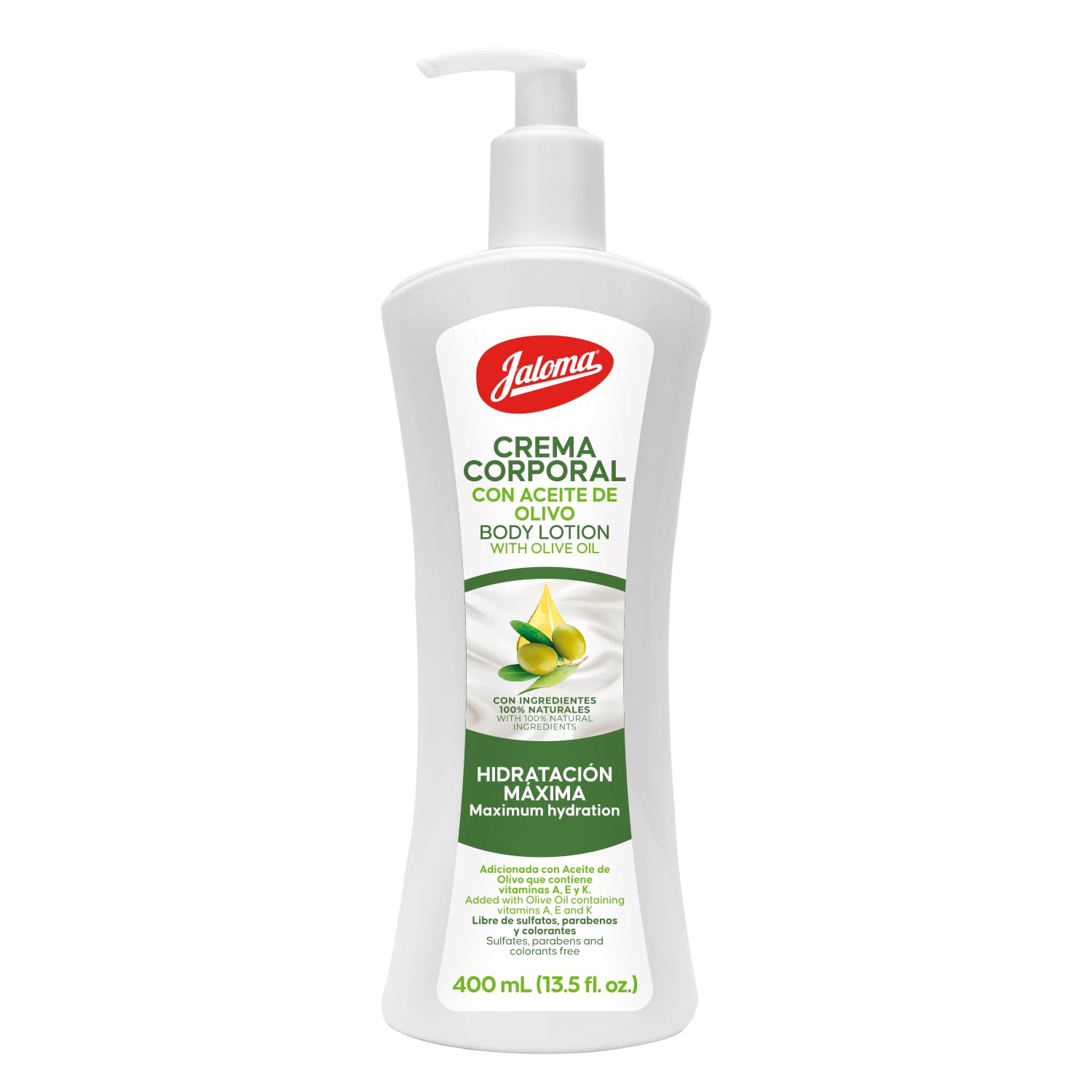 CREMA CORPORAL CON ACEITE DE OLIVO Frasco - 400 ml