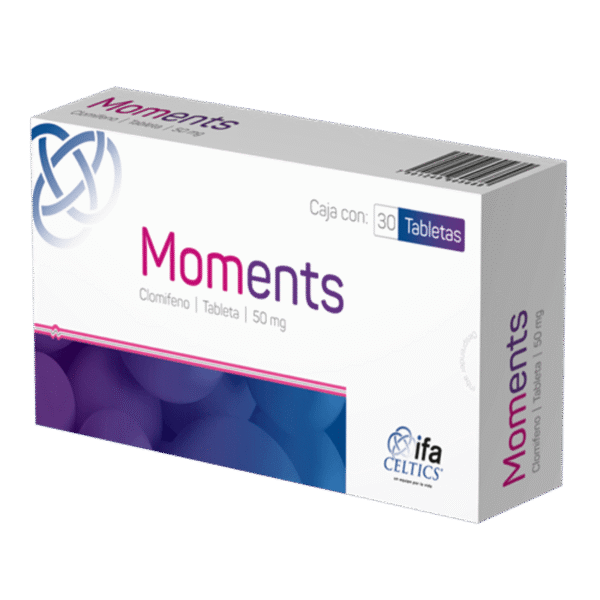645920-800-800 Moments Clomifeno  Caja con 30 tabletas de 50 mg