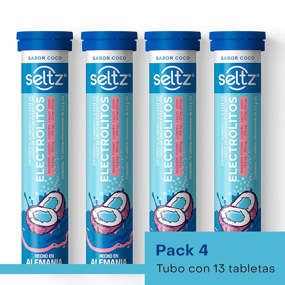SELTZ ELECTROLITOS TUBO COCO Tabletas Efervescentes - c/13