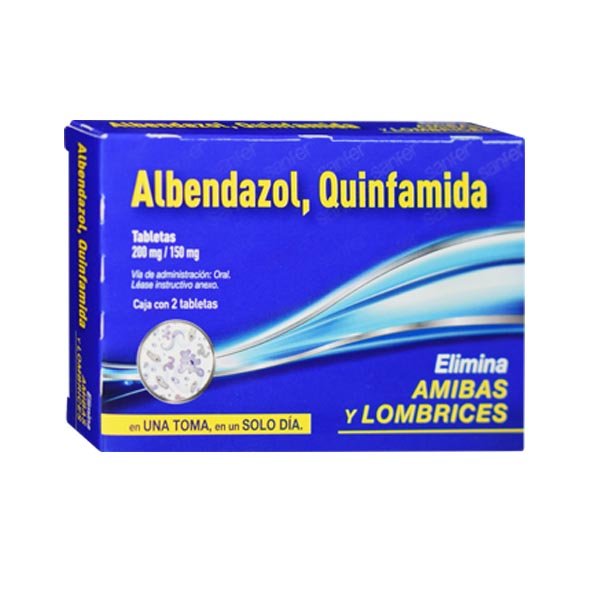 ALBENDAZOL , QUINFAMIDA SANFER Tabletas - c/2