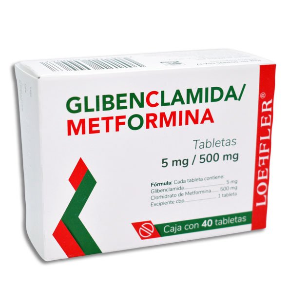 GLIBENCLAMIDA/ METFORMINA 5/500 LOEFFLER Tabletas - c/40