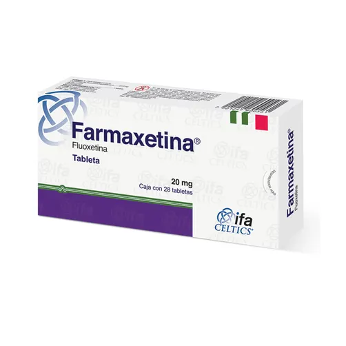 7501249600561_1 Farmaxetina Caja con 28 tabletas de 20 mg