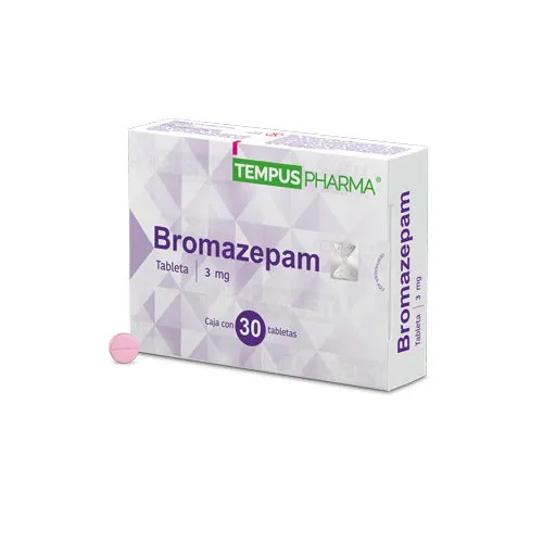 7501249600820 Bromazepam Caja con 30 tabletas de 3 mg