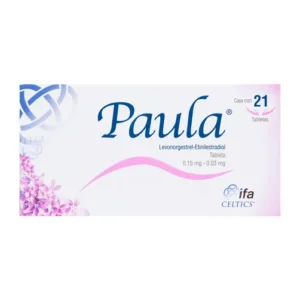 Paula Levonorgestrel-Etinilestradiol Caja con 21 tabletas de 0.15/0.03 mg