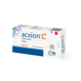 Acxion C Fentermina caja c/15 cápsulas de 15mg
