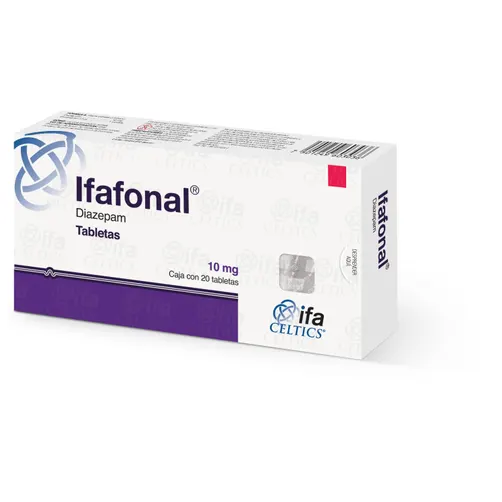 7501249603036_1 Ifafonal diazepam caja con 20 tabletas  de 10 mg