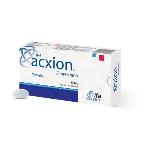 7501249605818 Acxion Fentermina caja c/30 tabletas c/30mg