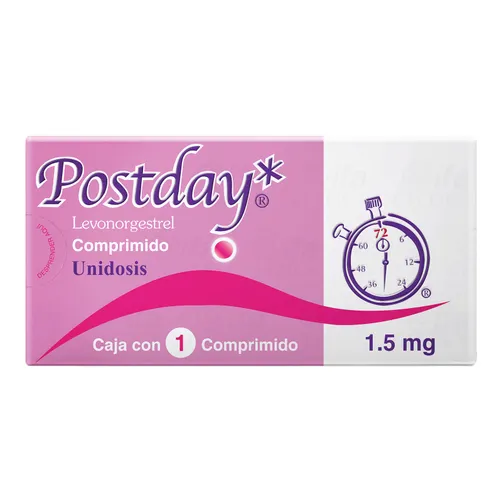 Postday  Levonogestrel Caja con 1 comprimido de 1.5 mg