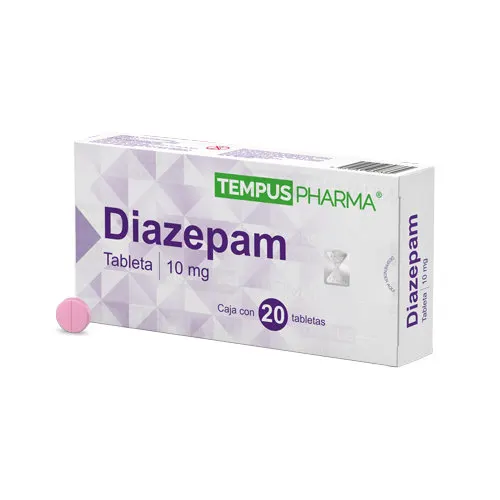 Diazepam Caja con20 tabletas de 10 mg