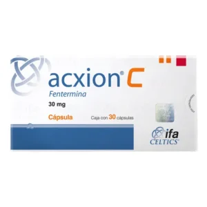 Acxion C Fentermina caja c/ 30 cápsulas de 30mg
