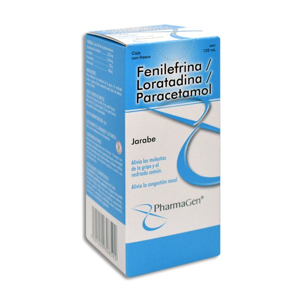 FENILEFRINA / LORATADINA / PARACETAMOL PHARMAGEN Jarabe - 120 ml