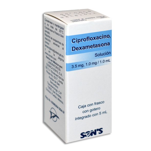 CIPROFLOXACINO DEXAMETASONA SONS  Solucion Oftalmica - 5 ml