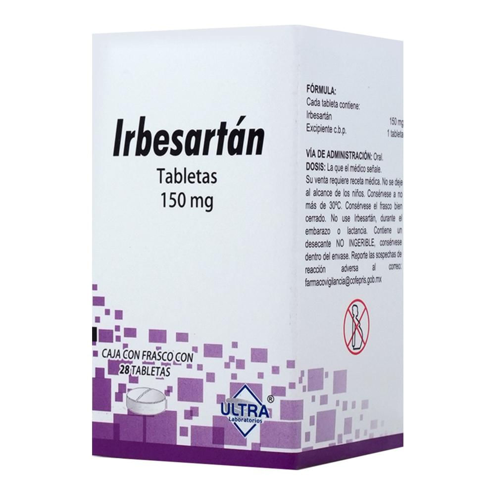 IRBESARTAN 150MG ULTRA Tabletas - c/28 1 IRBESARTAN 150MG ULTRA Tabletas - c/28