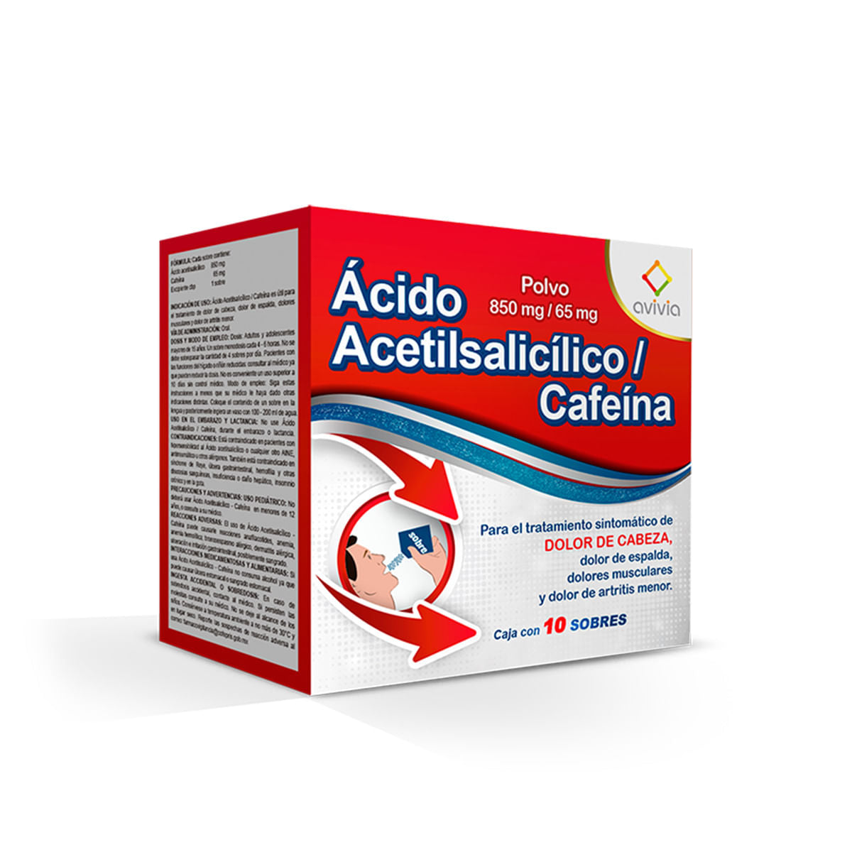 ACIDO ACETILSALICILICO / CAFEINA AVIVIA Polvo - c/10