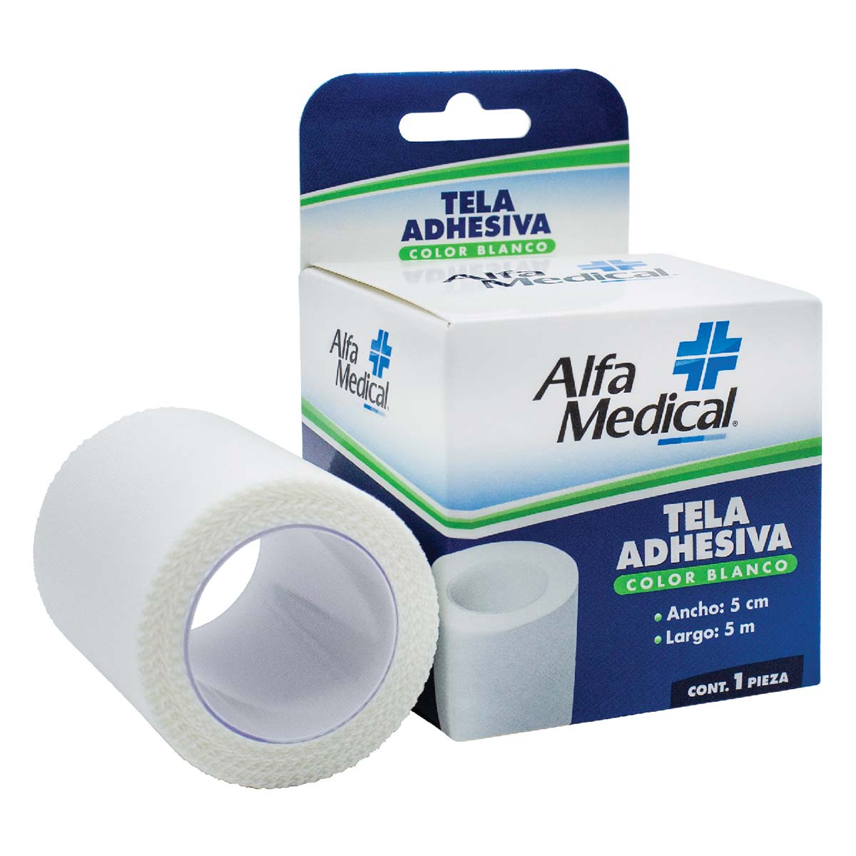 TELA ADHESIVA ALFA MEDICAL 1.25CMX5M Caja - c/1