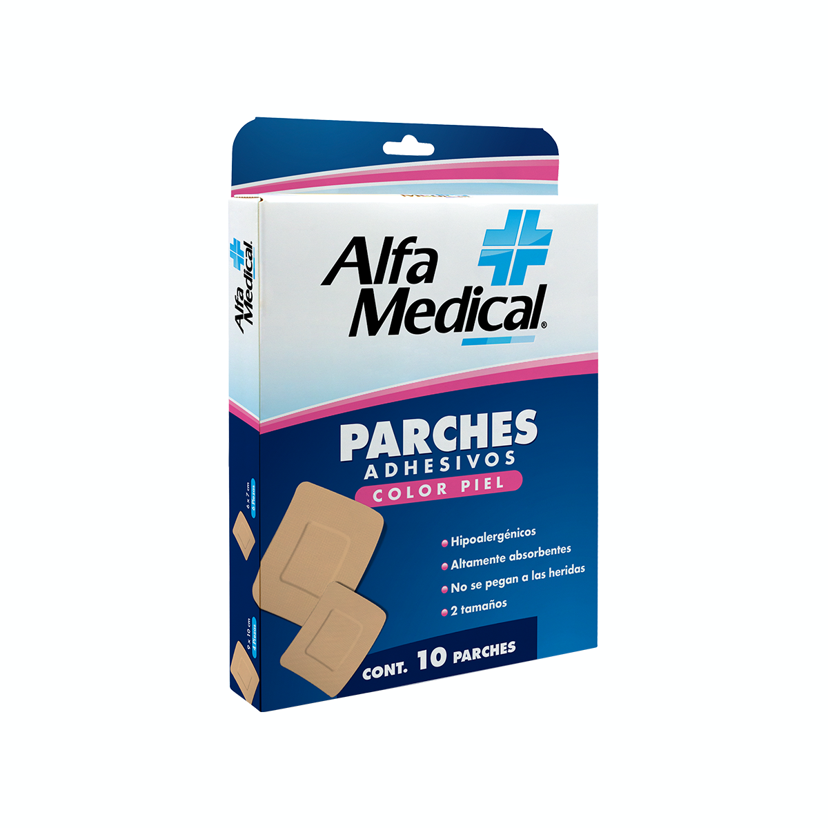 PARCHES ADHESIVOS COLOR PIEL ALFA MEDICAL Parches - c/10