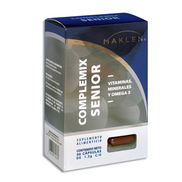 COMPLEMIX SENIOR VITAMINAS , MINERALES Y OMEGA 3 MAKLEN Capsulas - c/30