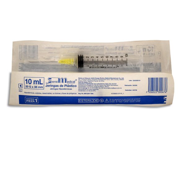 JERINGA 10ML 20X38 AMAR SENSIMEDICAL Pieza - 1 Pieza