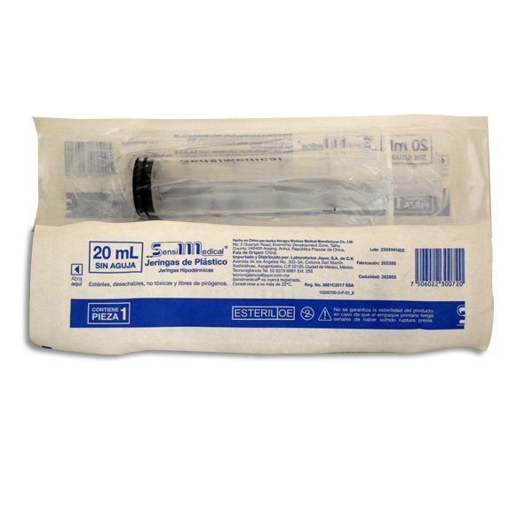 JERINGA 20ML S/A SENSIMEDICAL Pieza - 1 Pieza