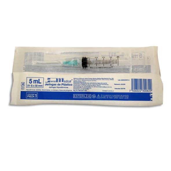 JERINGA 5ML 21X32 VDE SENSIMEDICAL Pieza - 1 Pieza