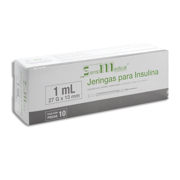 JERINGA 1ML INSULINA 27X13 SENSIMEDICAL Caja - c/10