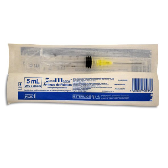 JERINGA 5ML 20X38 AMAR SENSIMEDICAL Pieza - 1 Pieza