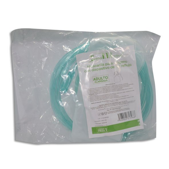 MASCARILLA PARA OXIGENO CON NO REFLUJO Y RESERVORIO ADULTO Pieza - c/1