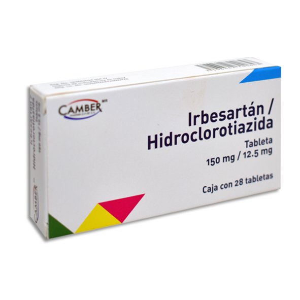 IRBESARTAN /HIDROCLOROTIAZIDA 12.5/150MG CAMBER Tabletas - c/28