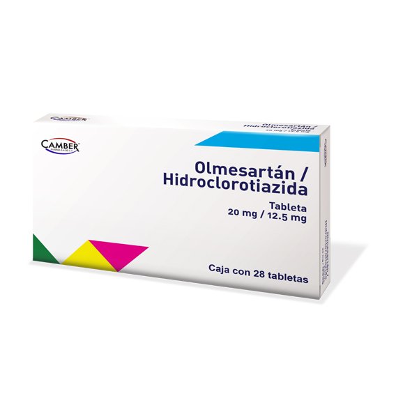 OLMESARTAN / HIDROCLOROTIAZIDA 20/12.5MG CAMBER Tabletas - c/28