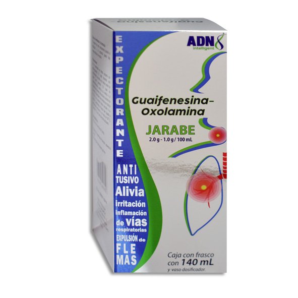 GUAIFENESINA - OXOLAMINA ADN Jarabe - 140 ml 1 GUAIFENESINA - OXOLAMINA ADN Jarabe - 140 ml