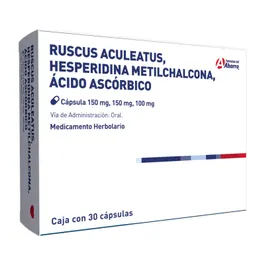 7506472846267 RUSCUS ACULEATUS , HESPERIDINA METILCHALCONA , ACIDO ASCORBICO Capsulas - c/30