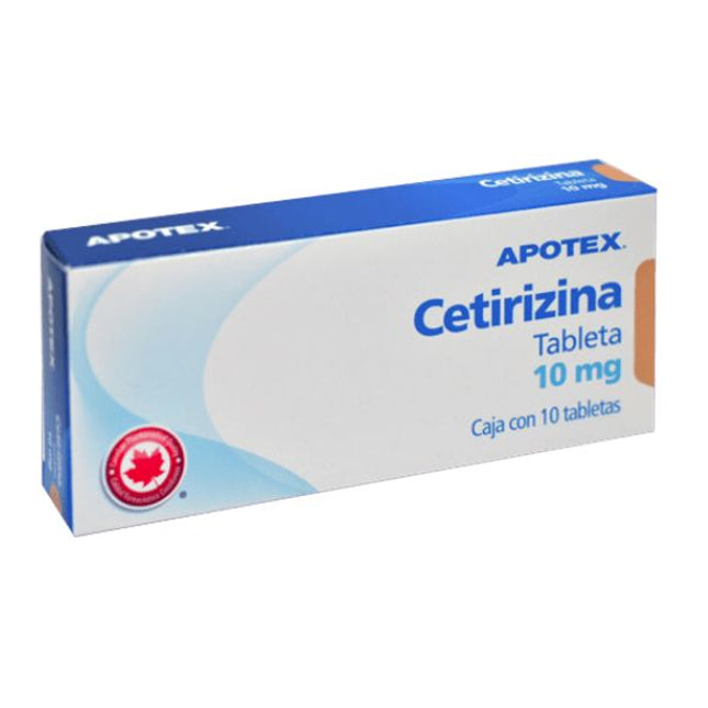 CETIRIZINA APOTEX Tabletas - c/10