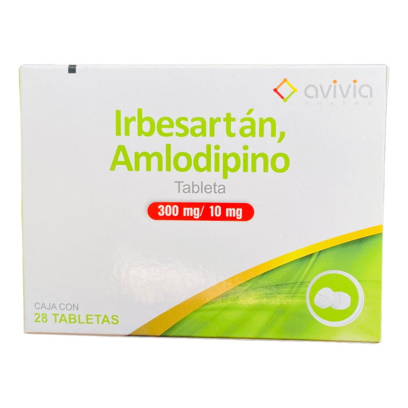 IRBESARTAN, AMLODIPINO 300MG/10MG AVIVIA Tabletas - c/28