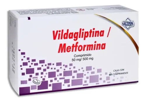 VILDAGLIPTINA / METFORMINA 50/500MG ULTRA Comprimidos - c/60