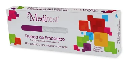 PRUEBA DE EMBARAZO TIPO PLUMA MEDITEST Caja - 1 Pieza