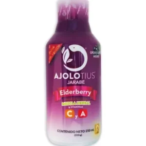 AJOLOTIUS ELDERBERRY CON MEZCLA HERBAL, VITAMINAS A Y C Jarabe - 250 ml