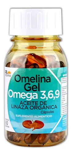 ACEITE DE LINAZA ORGANICA OMEGA 3,6,9 OMELINA Capsulas - c/60