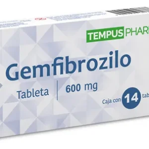 Gemfibrozilo caja c/14 tabletas de 600mg
