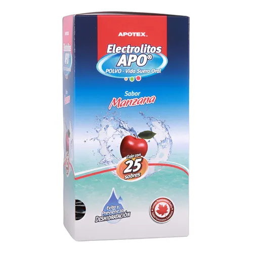 ELECTROLITOS APO MANZANA Polvo en Sobres - c/25