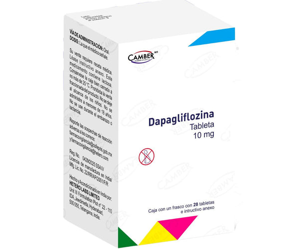 DAPAGLIFLOZINA 10MG CAMBER Tabletas - c/28
